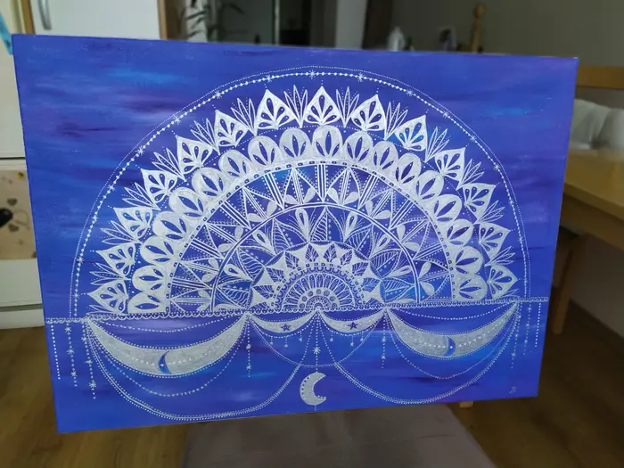 Obraz Mandala čakra modrá
